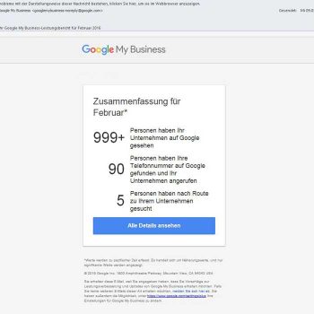 Google My Business Optimierung