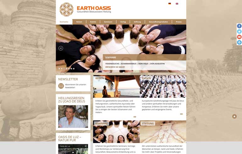 Webdesign Earth Oasis Köln